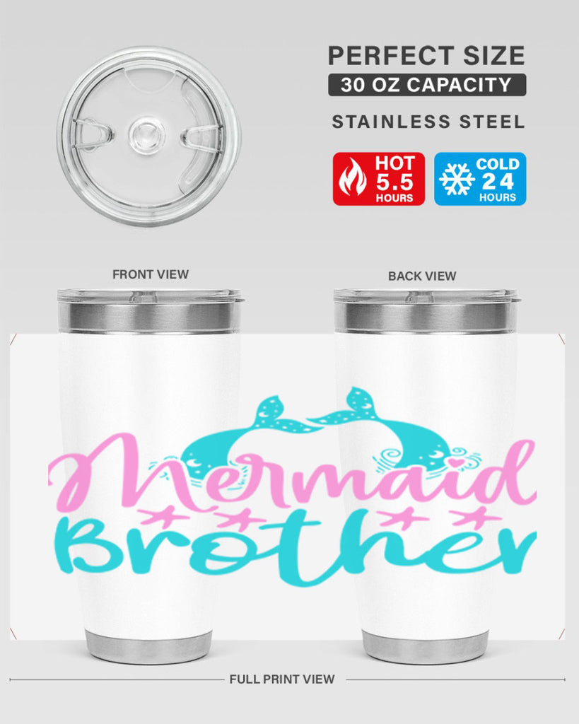 Mermaid Brother 354#- mermaid- Tumbler