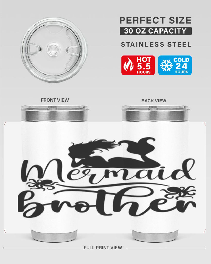 Mermaid Brother 355#- mermaid- Tumbler