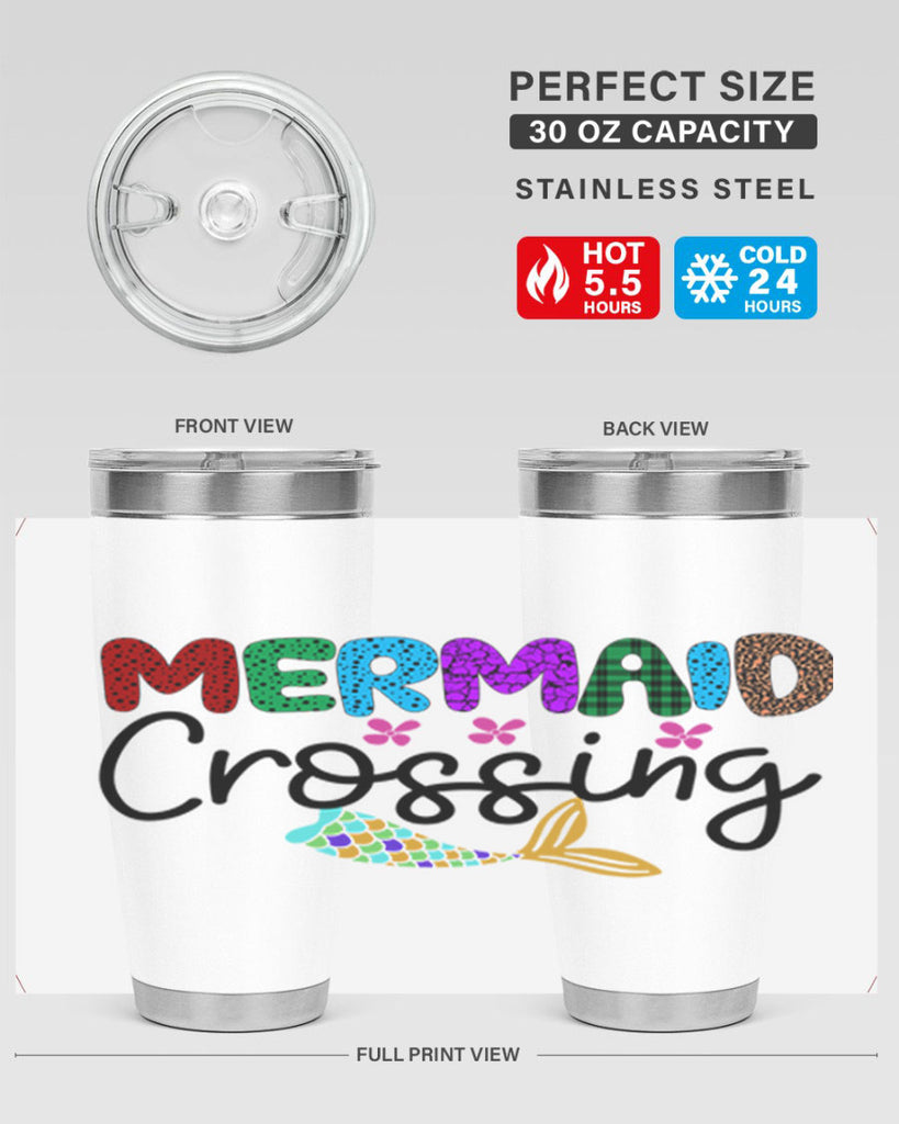Mermaid Crossing 399#- mermaid- Tumbler