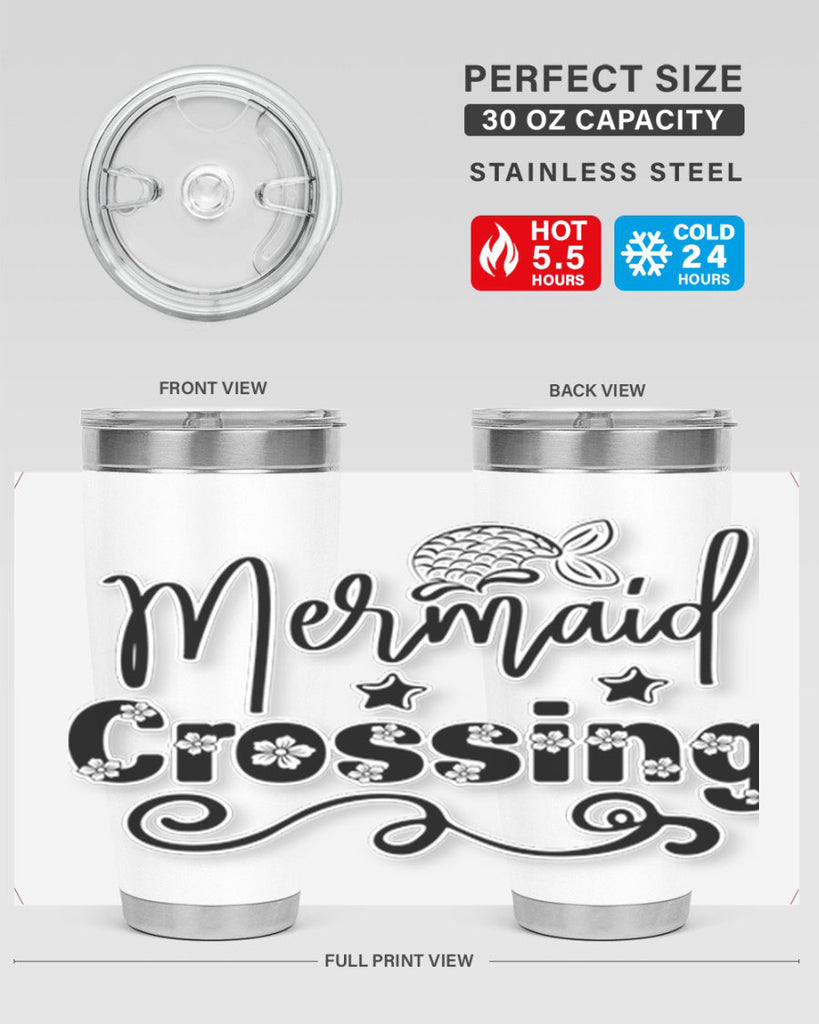 Mermaid Crossing 400#- mermaid- Tumbler
