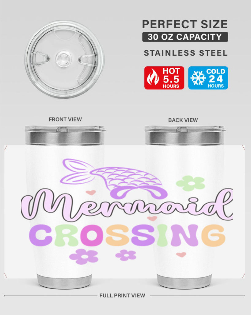 Mermaid Crossing 401#- mermaid- Tumbler