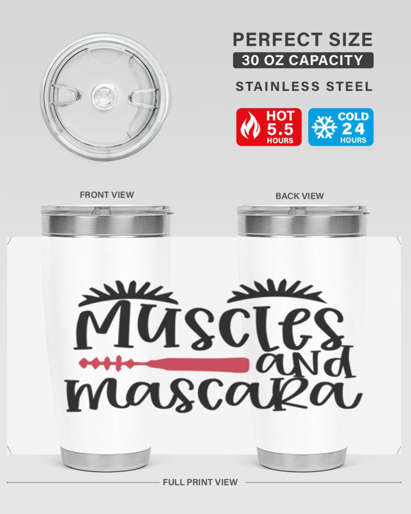 Muscles and mascara design Style 221#- make up- Tumbler