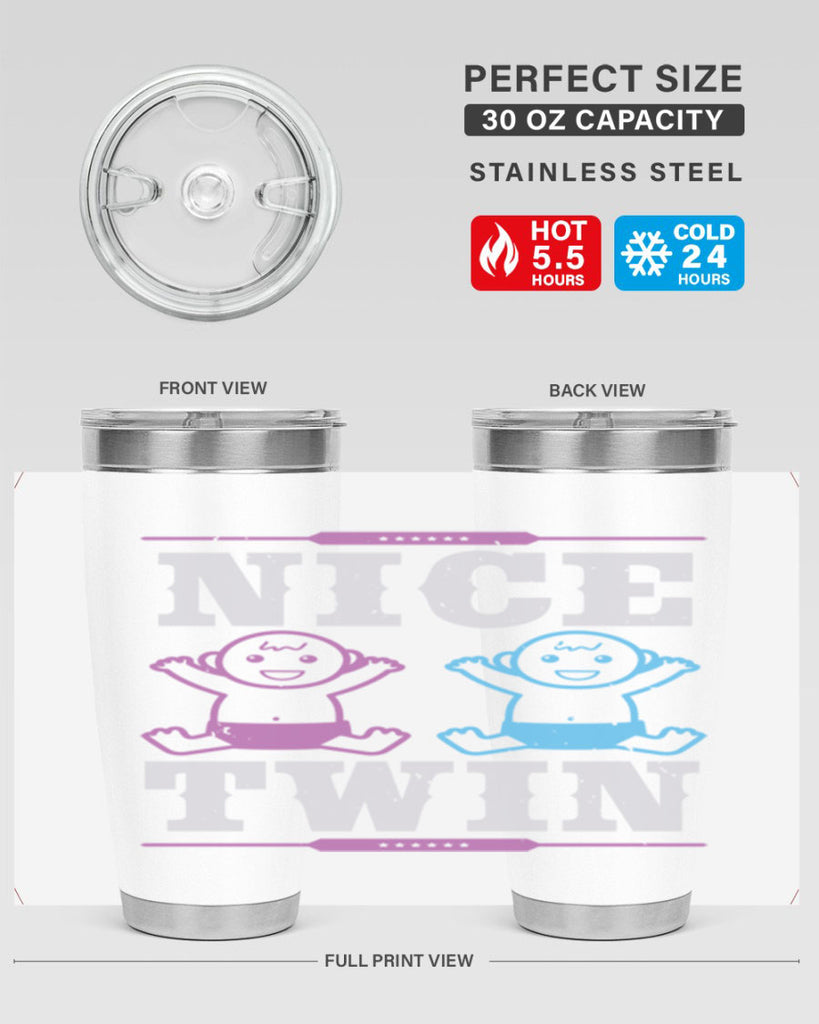 Nice Twin Style 26#- baby shower- tumbler