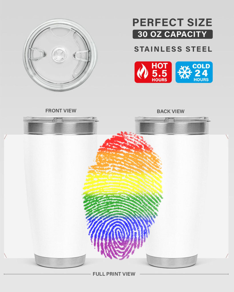 Rainbow Finger print 10#- lgbt- Tumbler