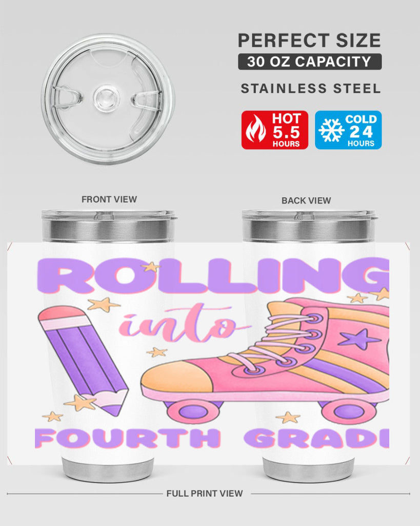 Rolling into 4th Grade 25#- 4th  grade- Tumbler