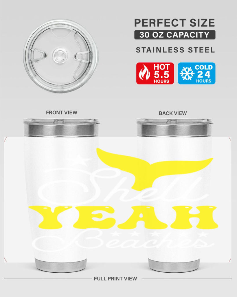 Shell Yeah Beaches 585#- mermaid- Tumbler
