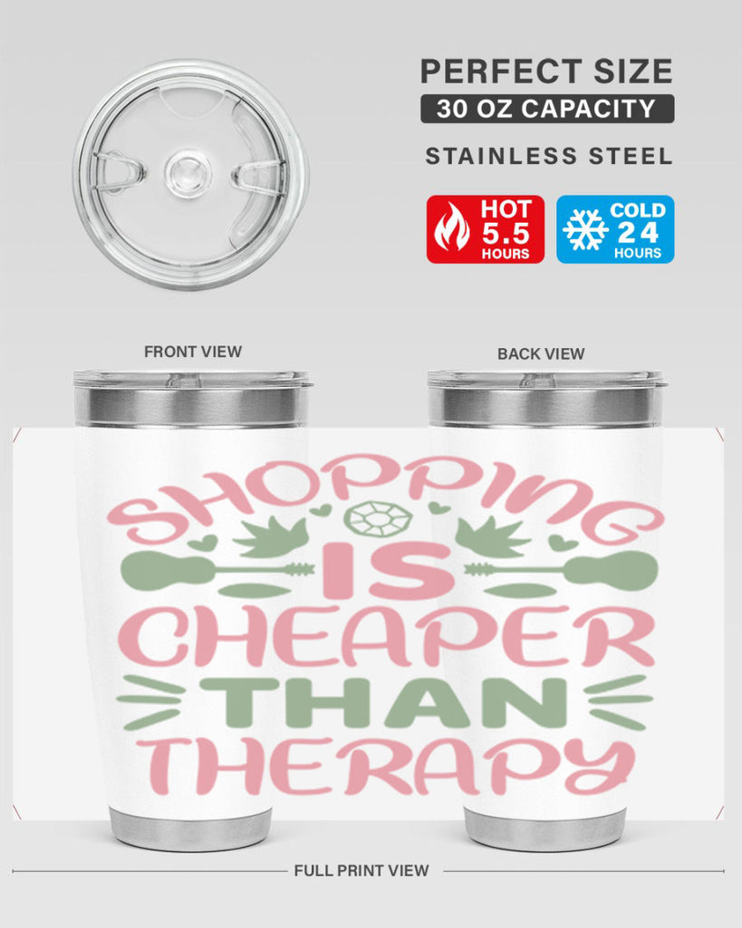 Shopping Is Cheaper Than Therapy 143#- fashion- Cotton Tank