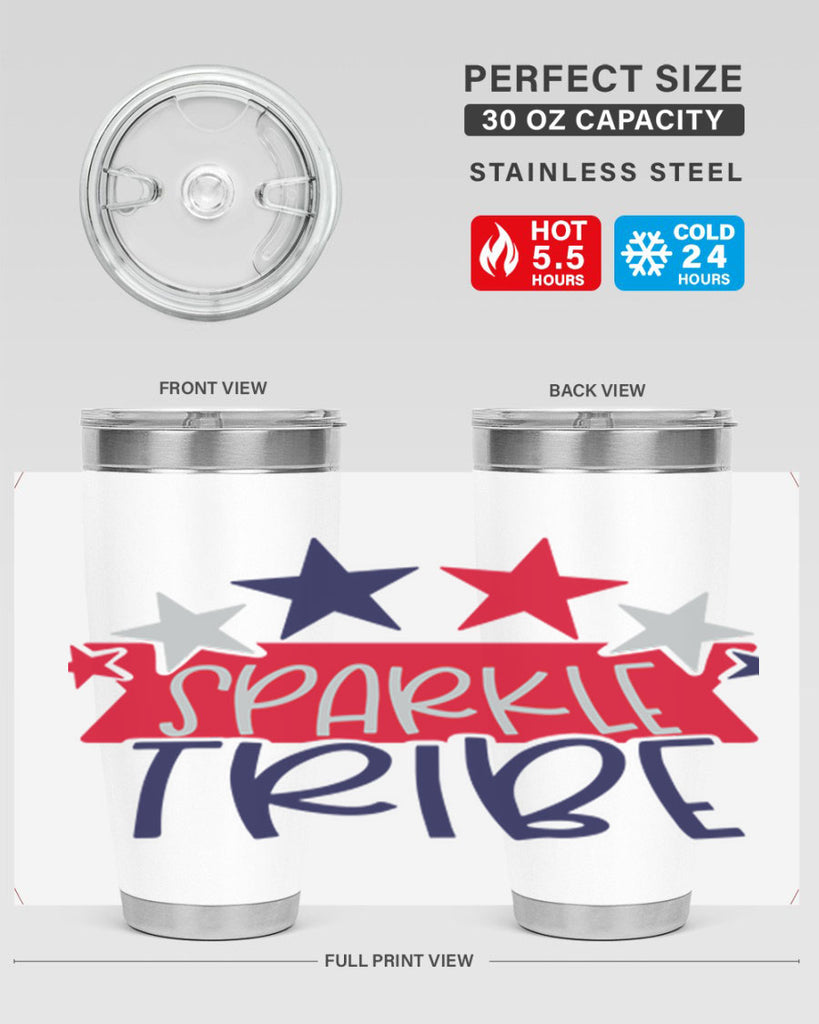 Sparkle Tribe Style 172#- Fourt Of July- Tumbler