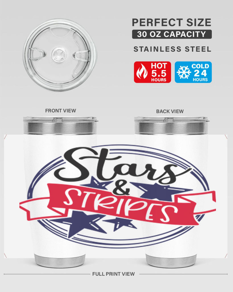 Stars StripeS Style 174#- Fourt Of July- Tumbler