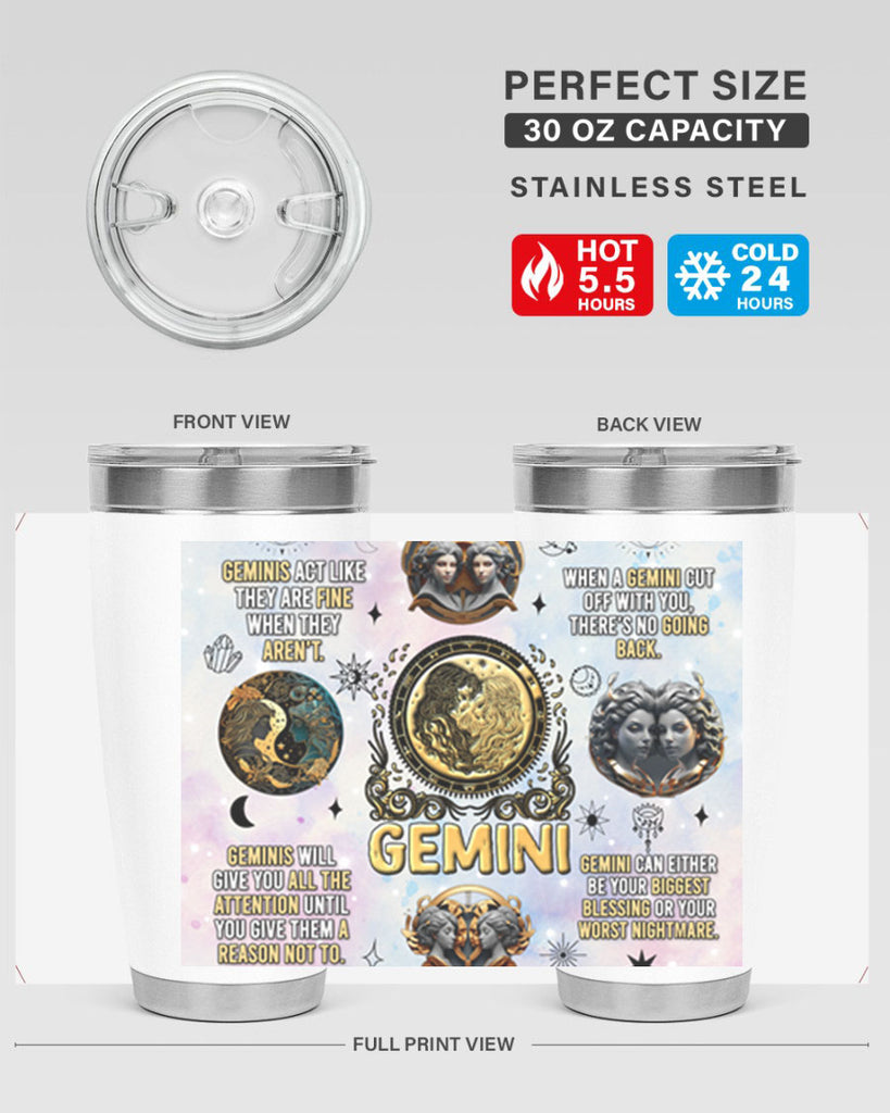 StraightGemini 472#- zodiac- Tumbler