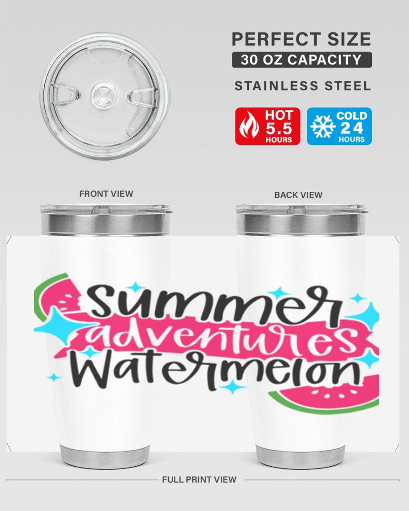 Summer Adventures Watermelon Style 23#- summer- Tumbler