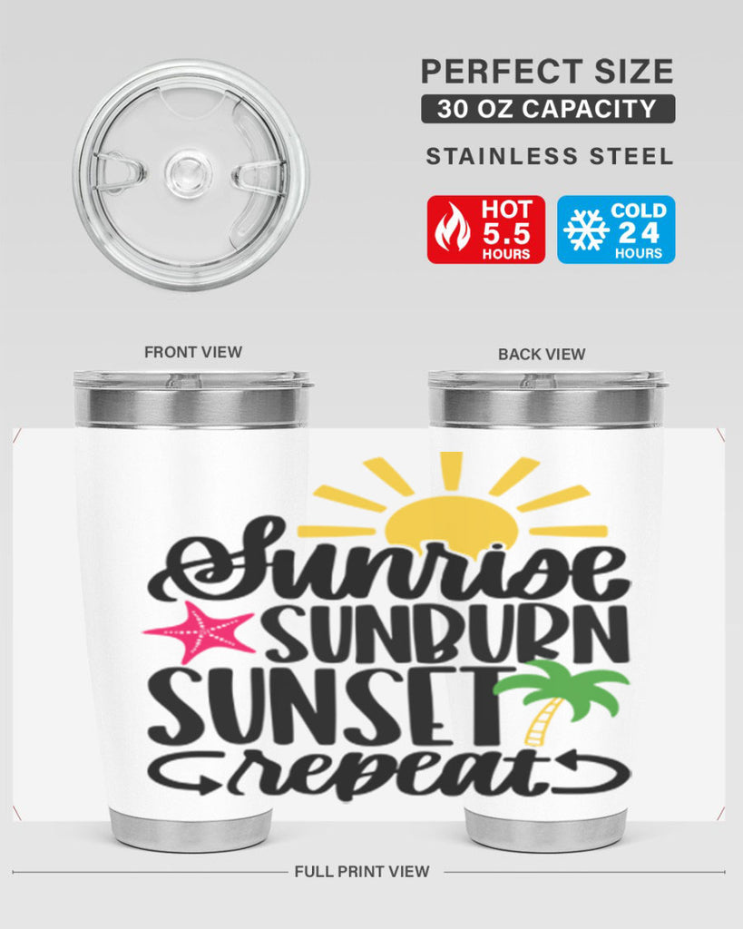 Sunrise Sunburn Sunset Repeat Style 16#- summer- Tumbler