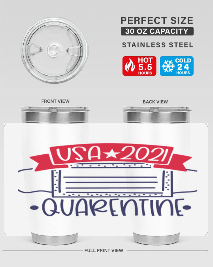 USA Quarentine Style 183#- Fourt Of July- Tumbler