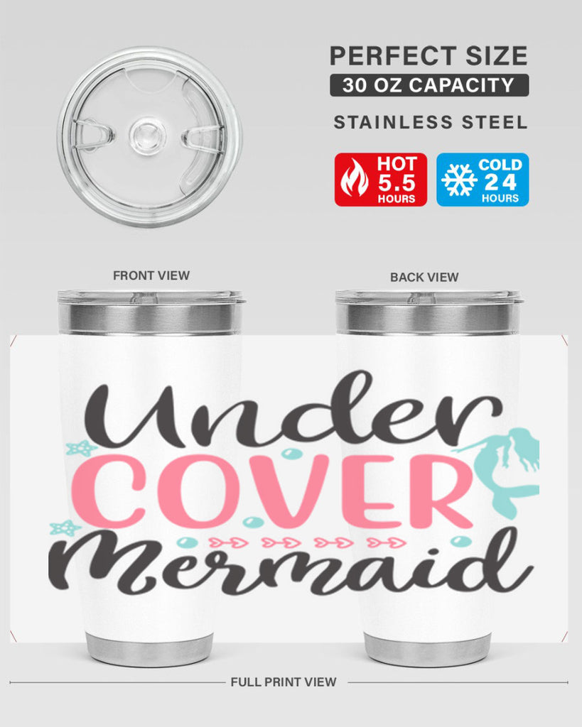 Undercover Mermaid 656#- mermaid- Tumbler