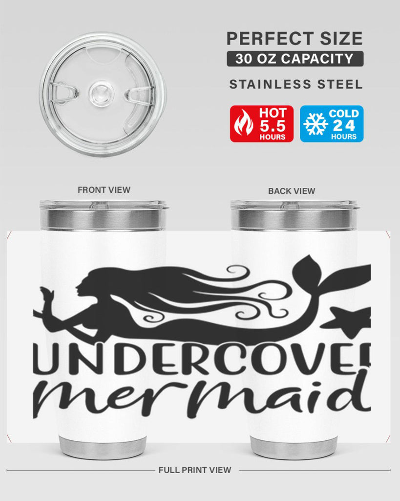 Undercover mermaid 657#- mermaid- Tumbler