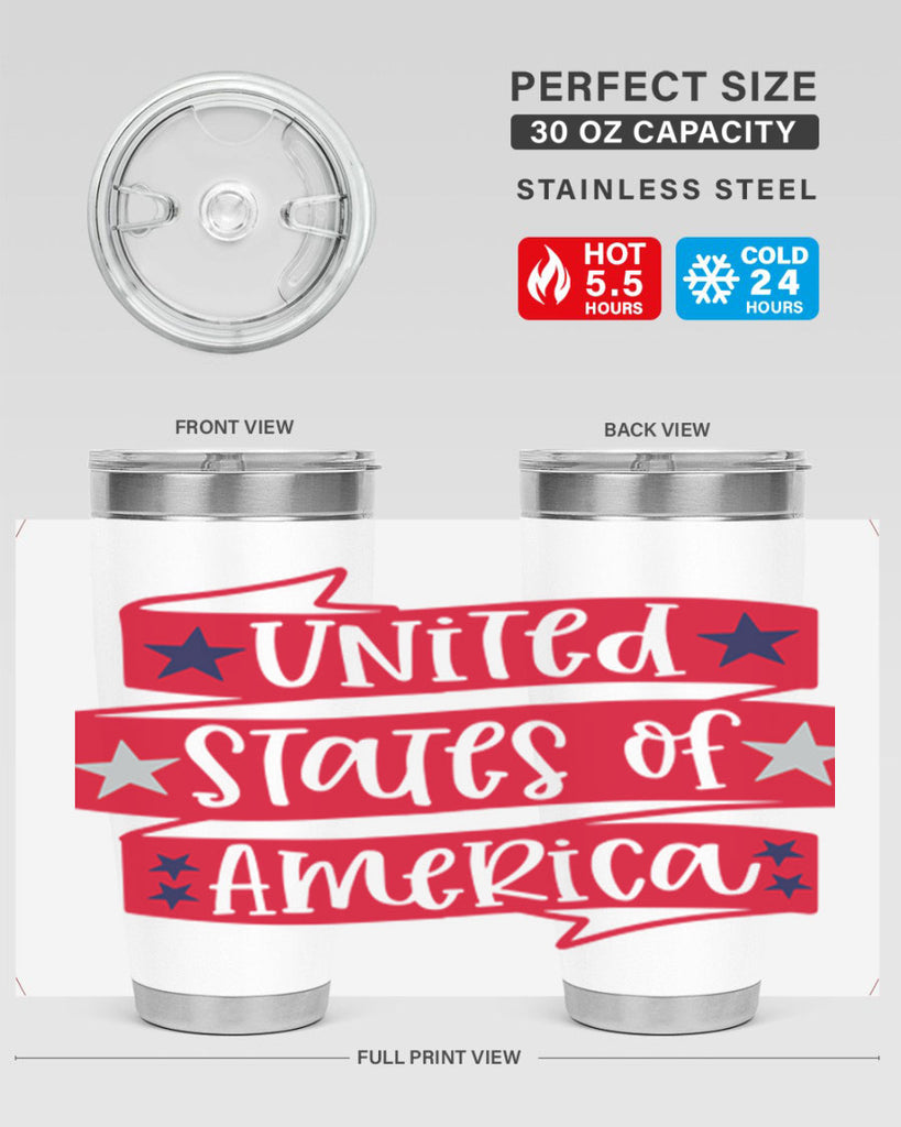 United States Of America Style 177#- Fourt Of July- Tumbler