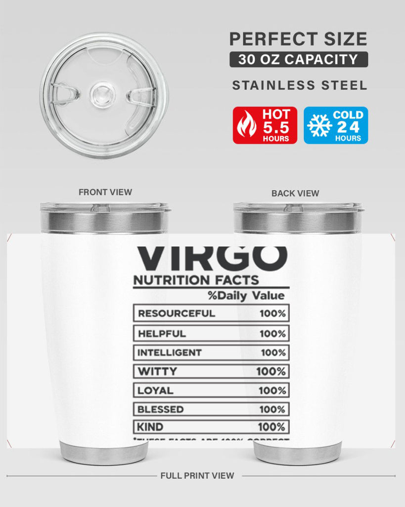 Virgo Nutrition Facts 530#- zodiac- Tumbler