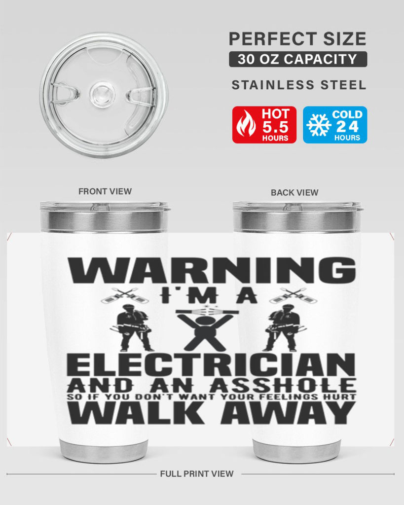 Warning Style 4#- electrician- tumbler