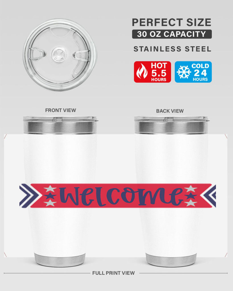 Welcome Style 187#- Fourt Of July- Tumbler
