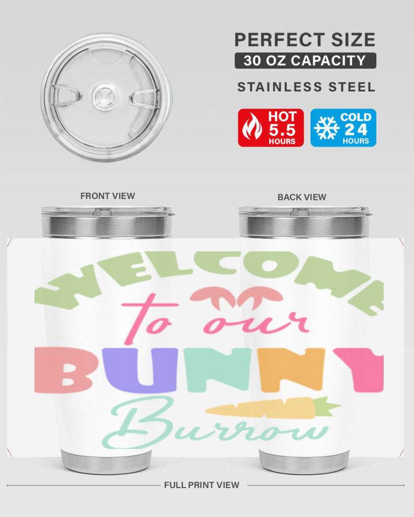 Welcome to our bunny burrow588#- spring- Tumbler