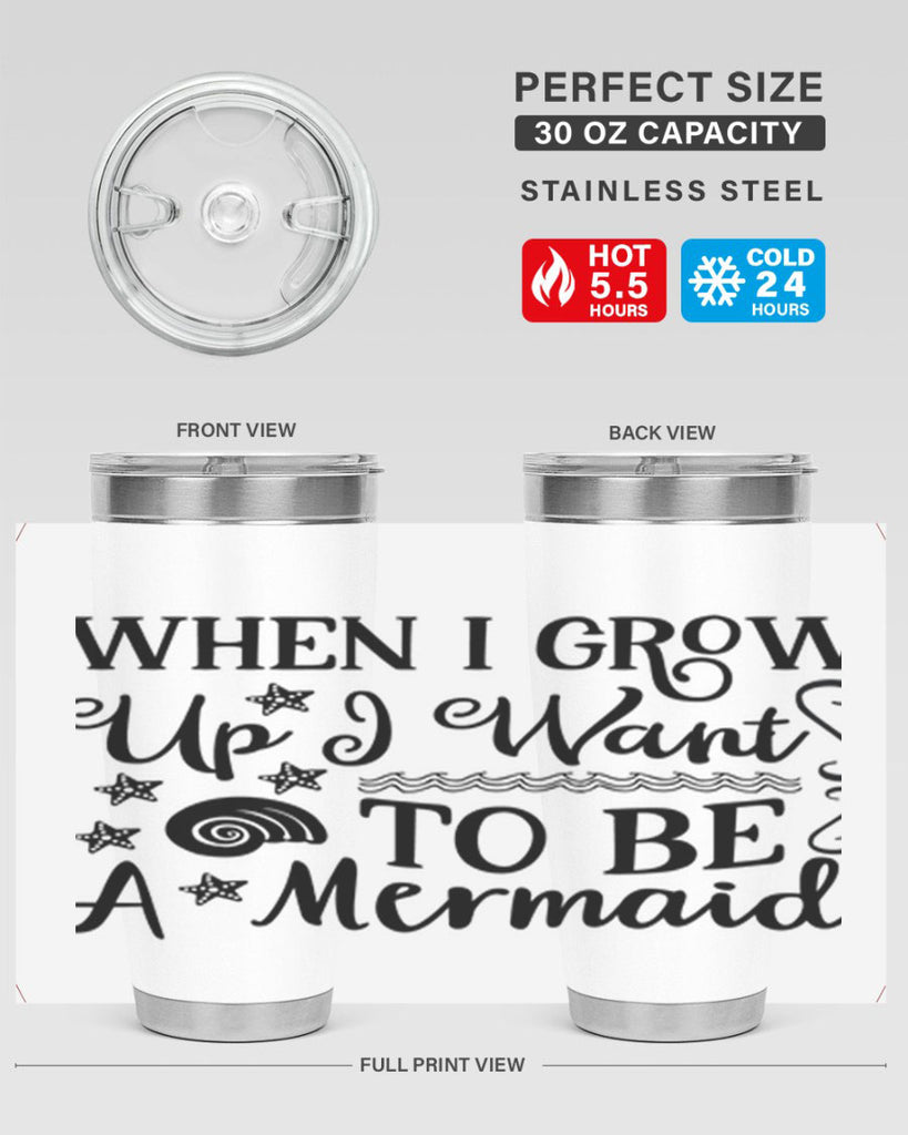 When i grow up i 665#- mermaid- Tumbler