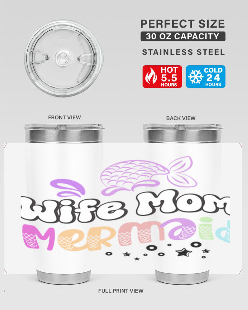 Wife Mom Mermaid 676#- mermaid- Tumbler