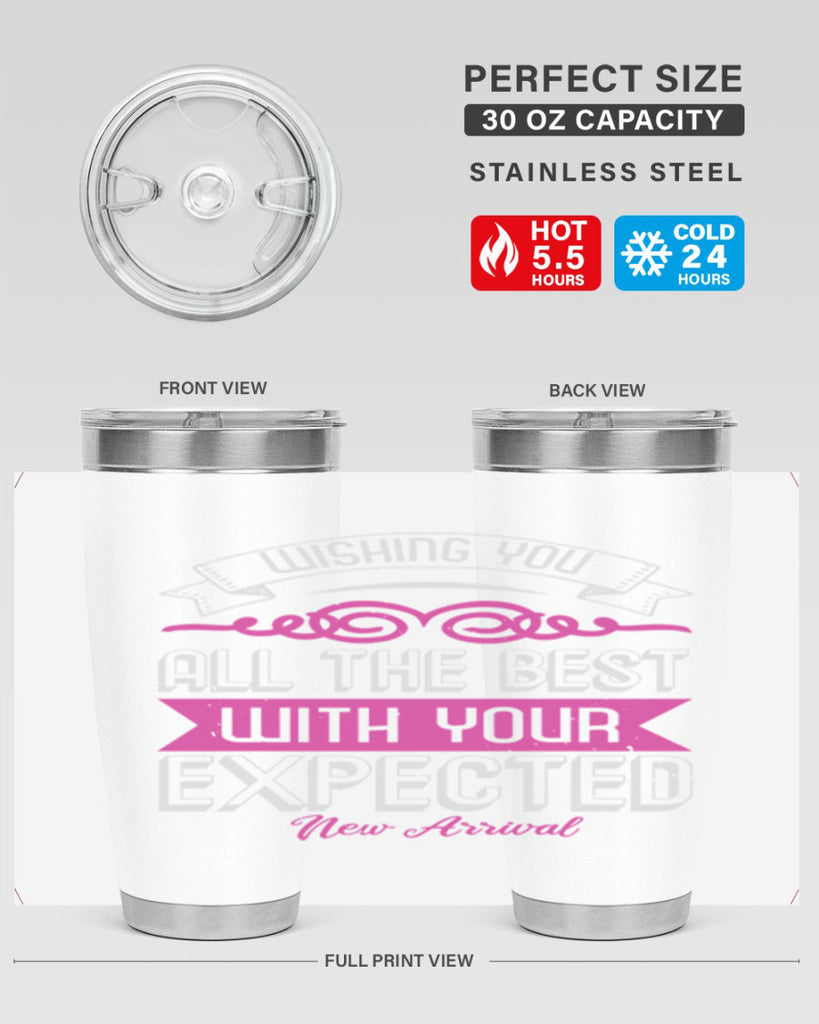 Wishing you all the best on your new arrival Style 7#- baby shower- tumbler