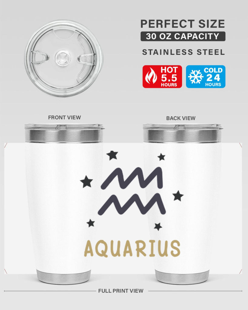 aquarius 83#- zodiac- Tumbler