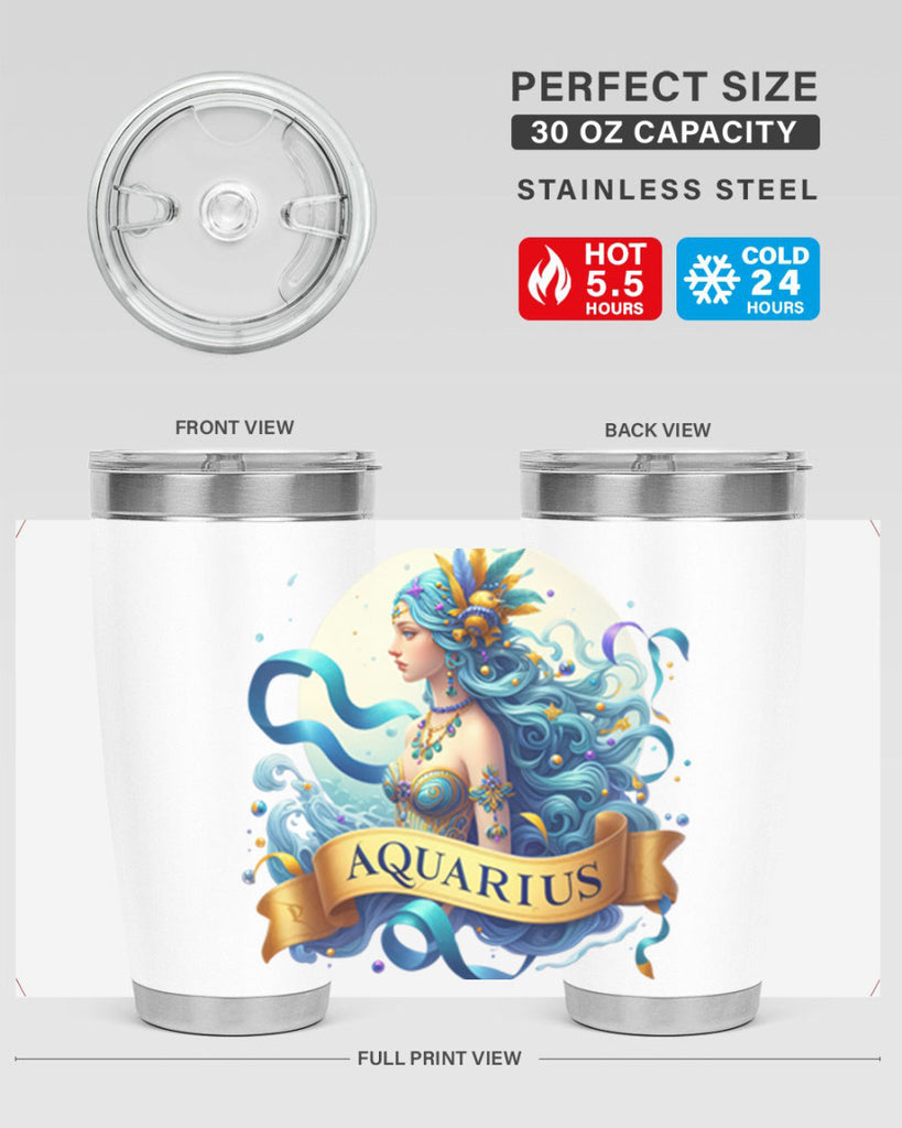 aquarius 84#- zodiac- Tumbler