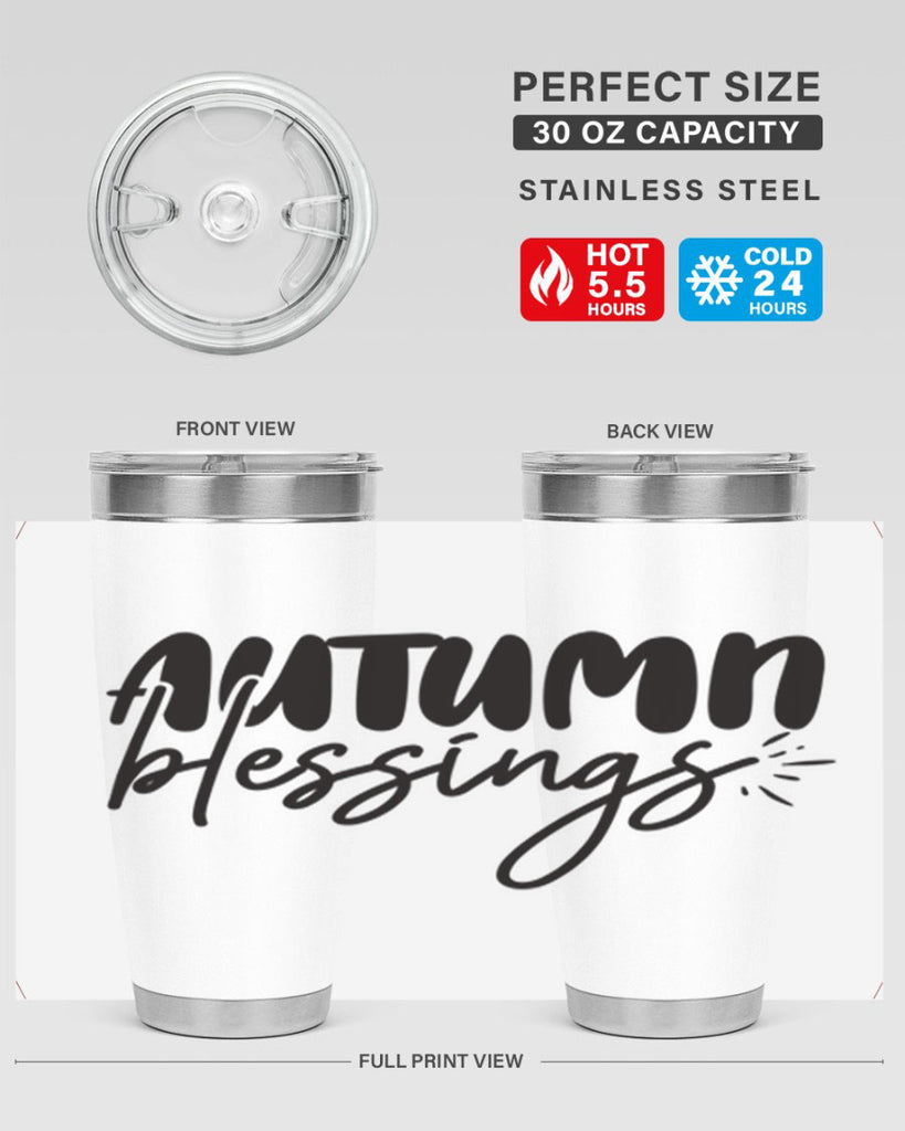 autumn blessings 65#- thanksgiving- Tumbler