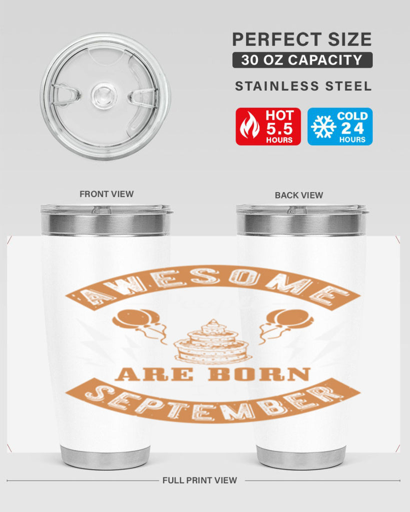 awesome people are born in September Style 17#- birthday- tumbler