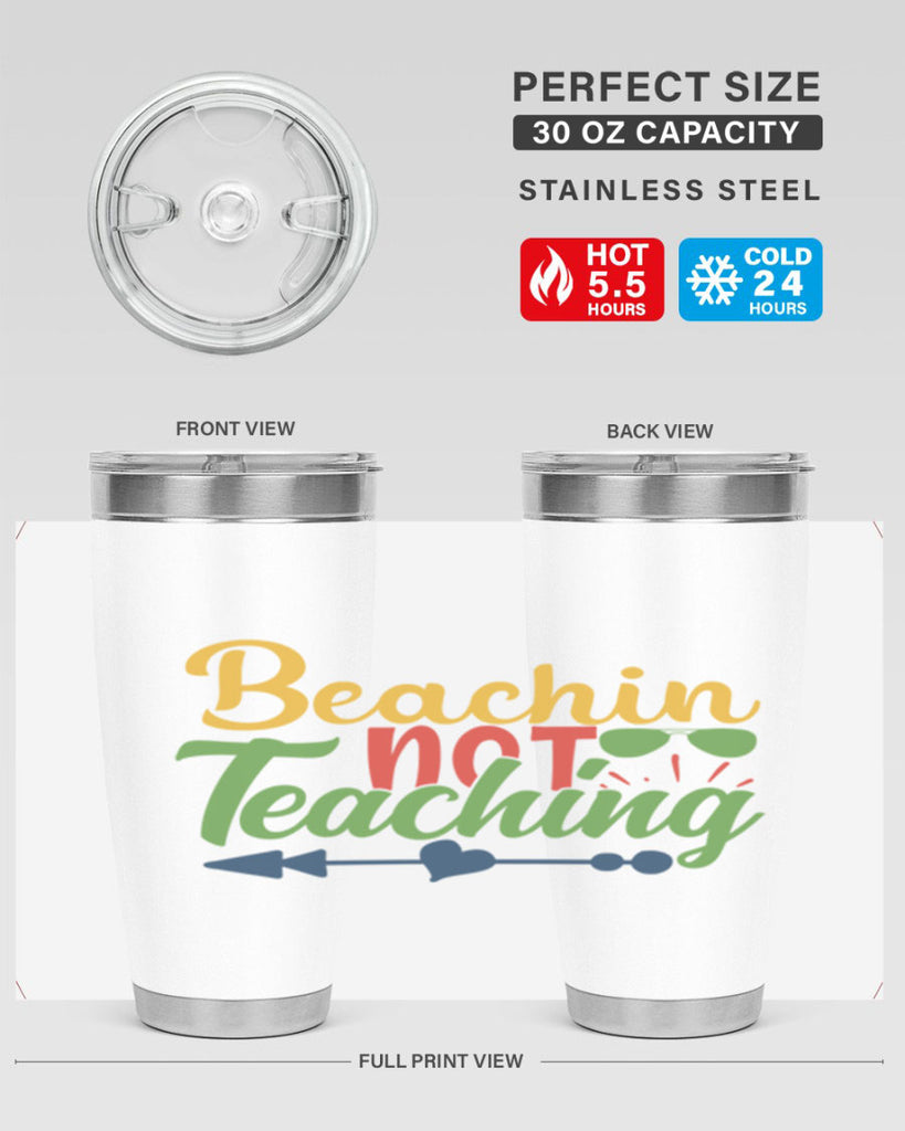 beachin not teaching Style 194#- teacher- tumbler