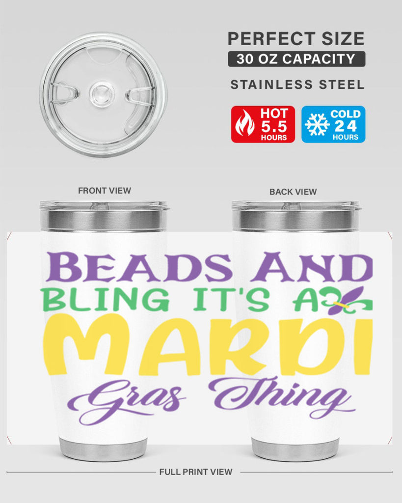 beads and bling its a mardi gras thing 86#- mardi gras- Tumbler