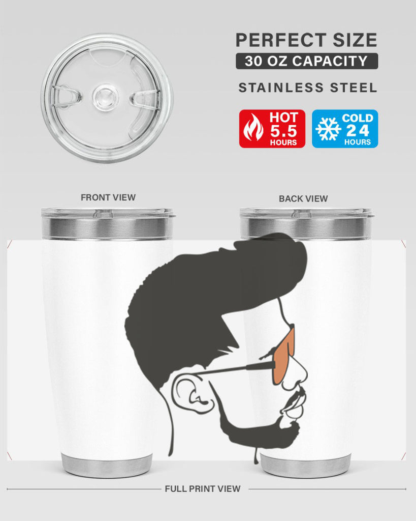 beardman 50#- black men - boys- tumbler