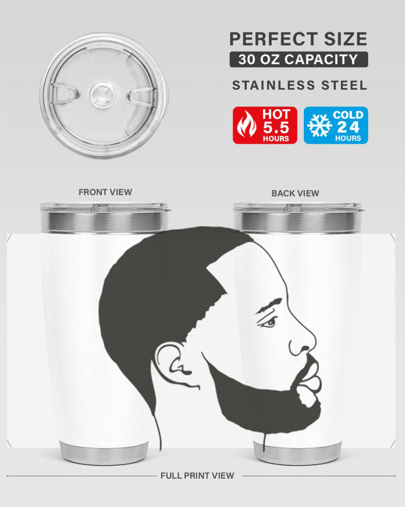 beardman 54#- black men - boys- tumbler