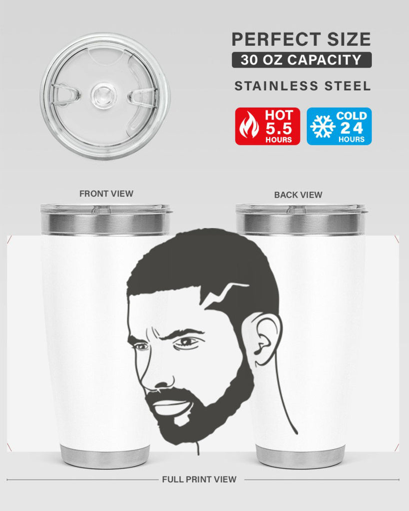 beardman 56#- black men - boys- tumbler