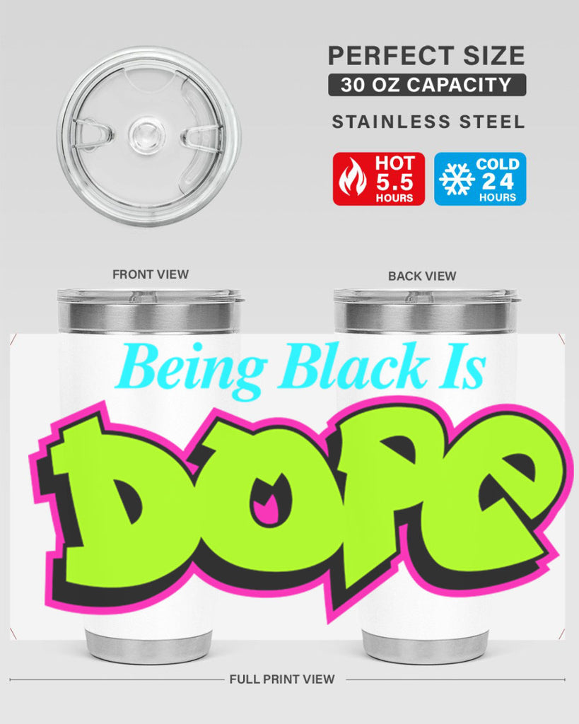 being black is dope 261#- black words phrases- Cotton Tank