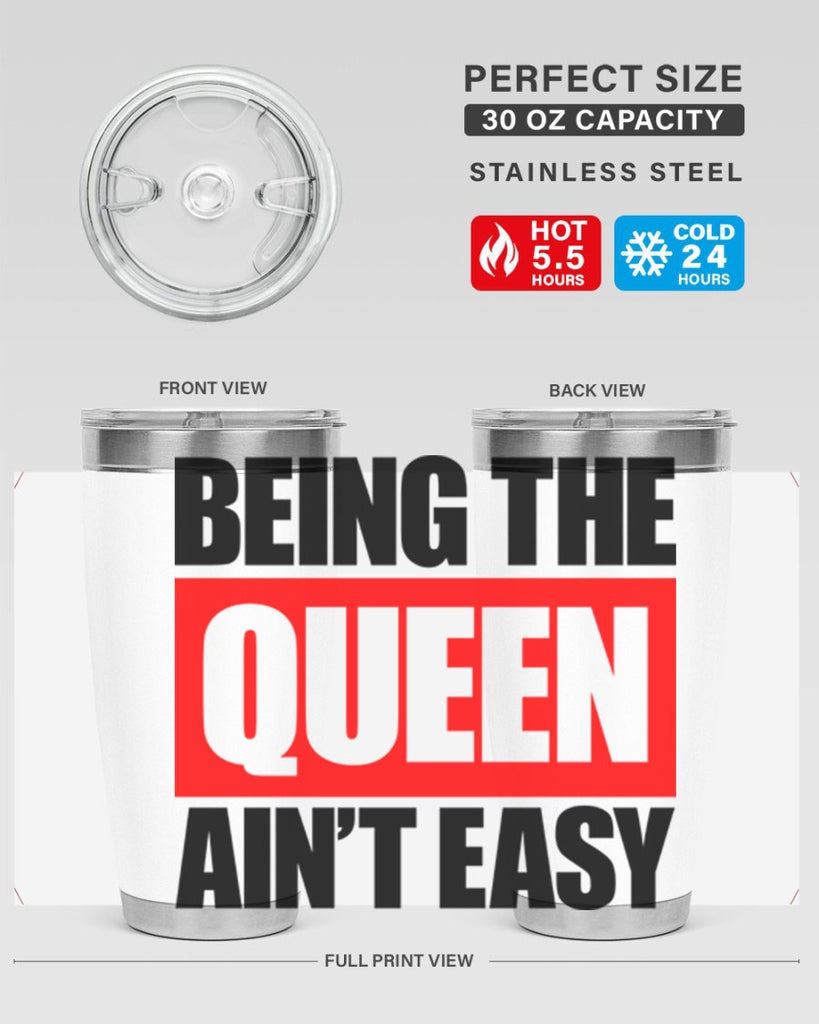 being the queen aint easy 255#- black words phrases- Cotton Tank