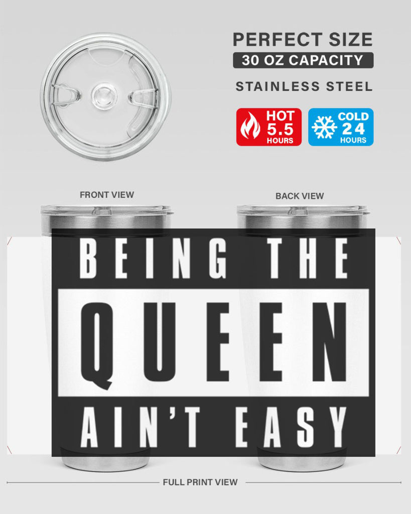 being the queen aint easy 258#- black words phrases- Cotton Tank