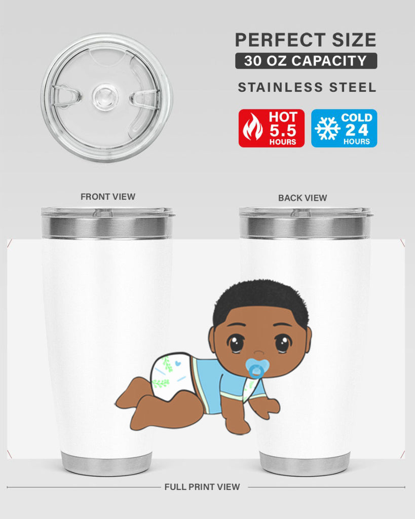 black baby boy 1#- black men - boys- tumbler