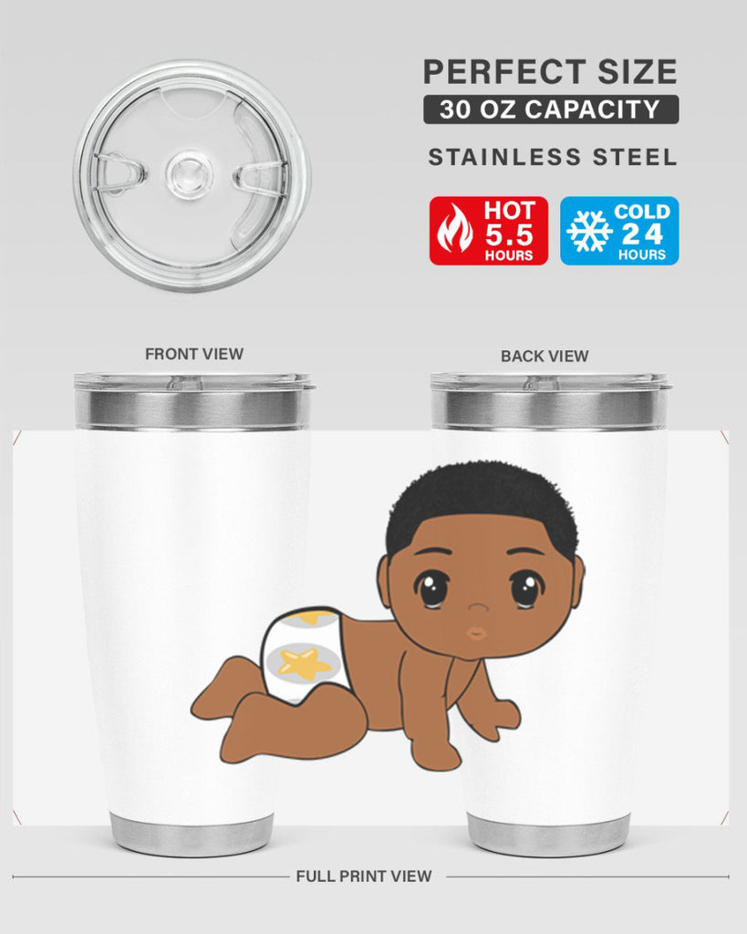 black baby boy 3#- black men - boys- tumbler