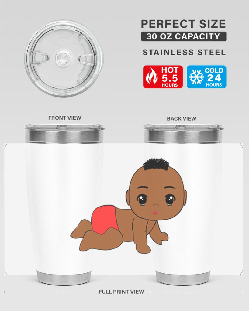 black baby boy 5#- black men - boys- tumbler