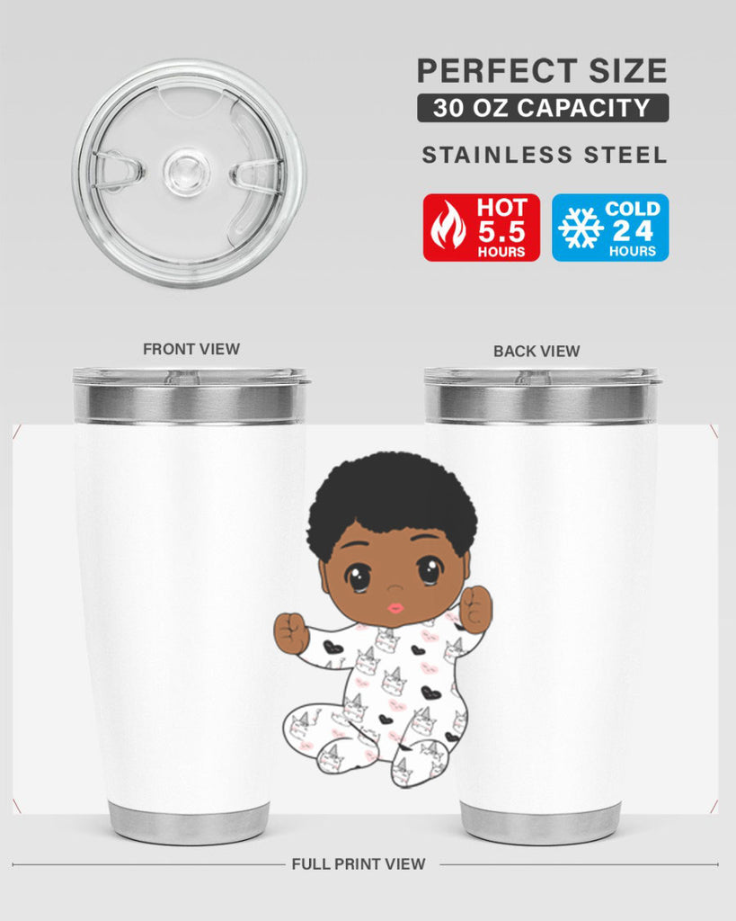 black baby boy 8#- black men - boys- tumbler