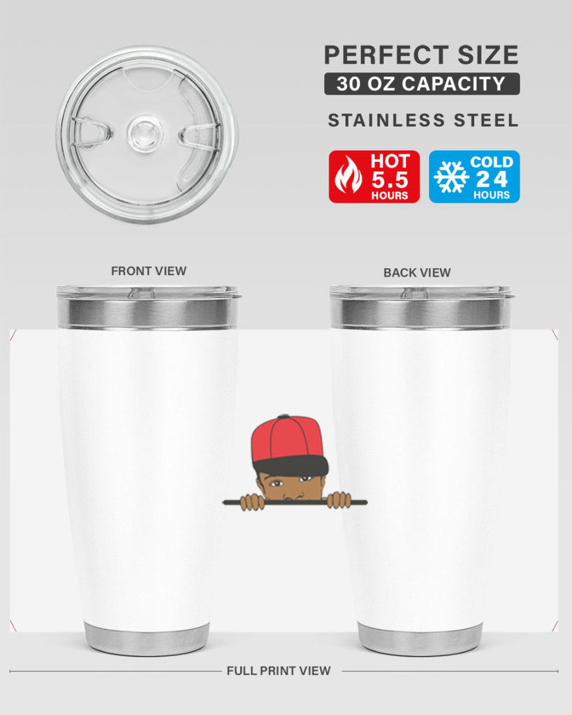 black boy 3#- black men - boys- tumbler