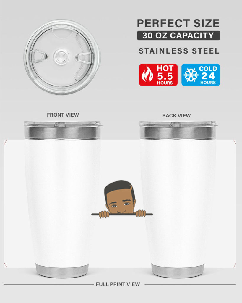 black boy 5#- black men - boys- tumbler