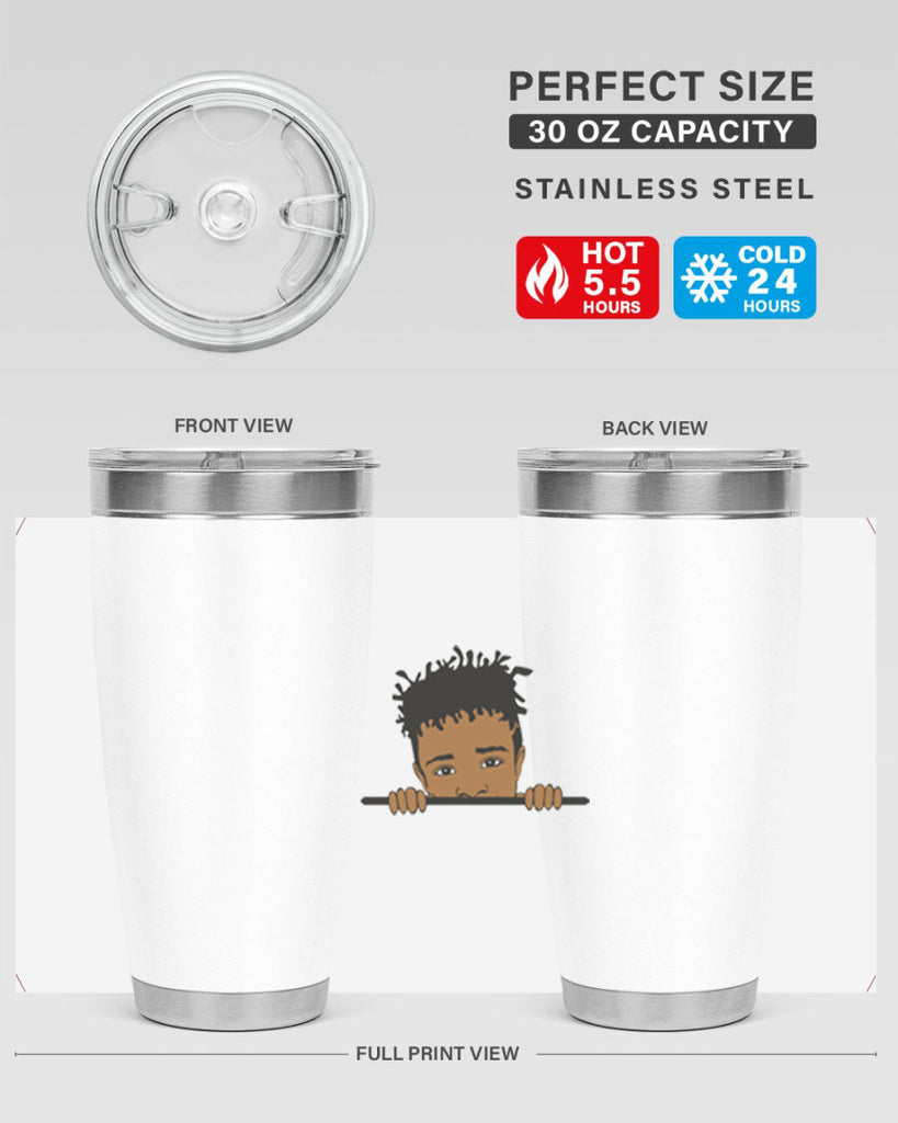 black boy 6#- black men - boys- tumbler