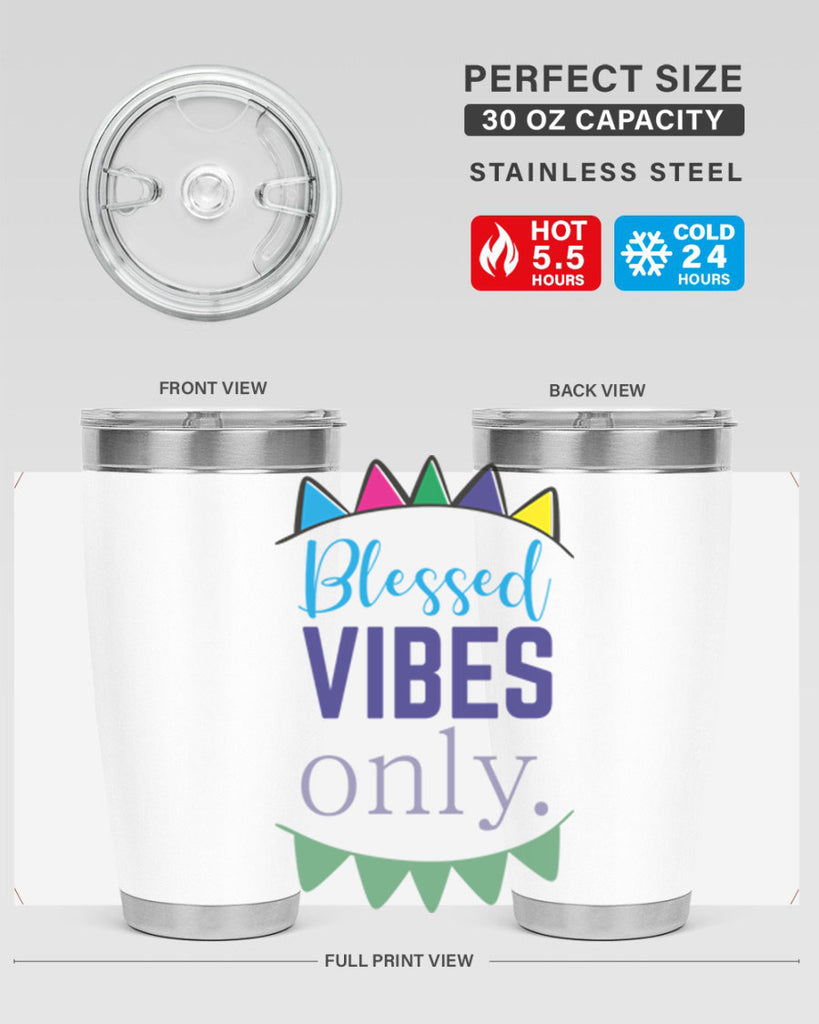 blessd vibes only- black words phrases- Cotton Tank