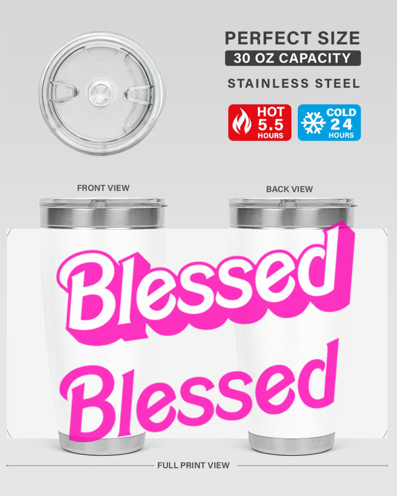 blessed barbie 193#- black words phrases- Cotton Tank