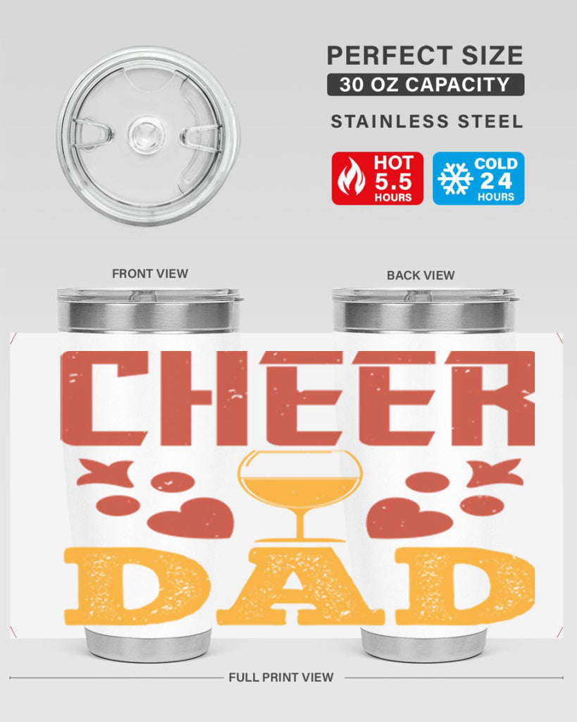 cheer dad 121#- fathers day- Tumbler