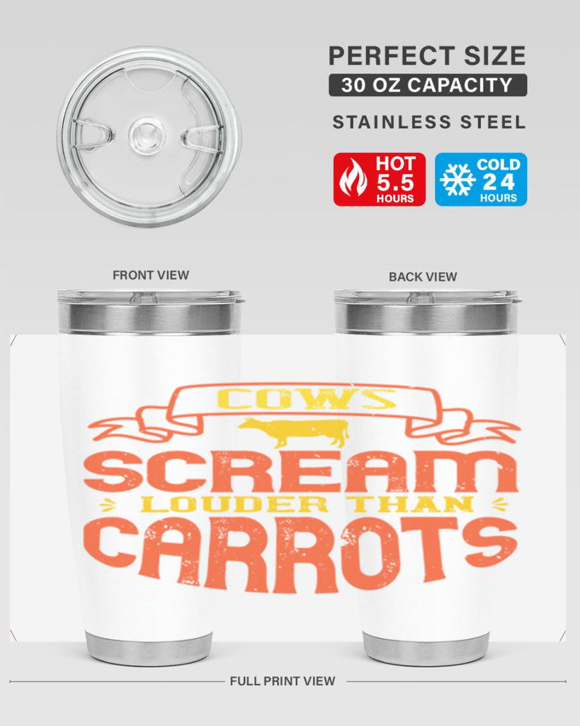 cows scream louder than carrots 71#- vegan- Tumbler